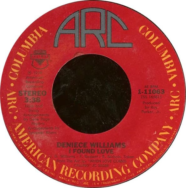 Deniece Williams – I Found Love vinyl cover art