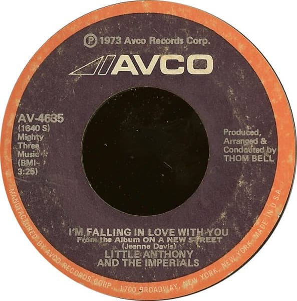 Little Anthony & The Imperials – I'M Falling In Love With You vinyl cover art