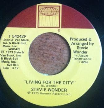 Stevie Wonder – Living For The City vinyl cover art