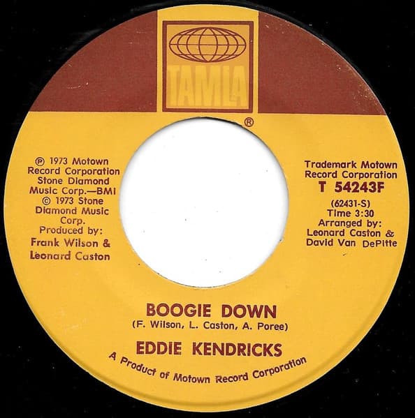 Eddie Kendricks – Boogie Down vinyl cover art