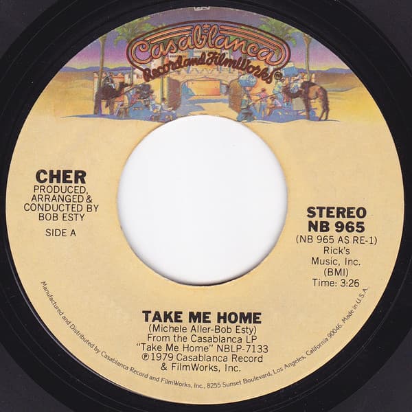 Cher – Take Me Home vinyl cover art