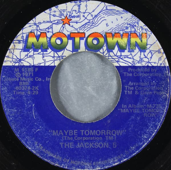 The Jackson 5 – Maybe Tomorrow vinyl cover art