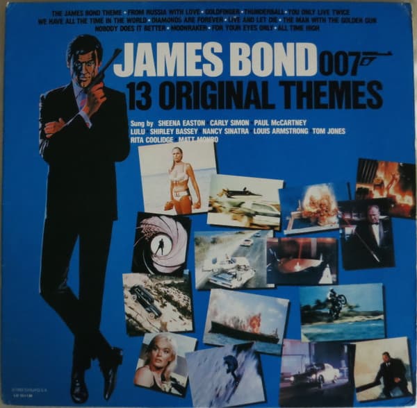 Various – James Bond - 13 Original Themes vinyl cover art