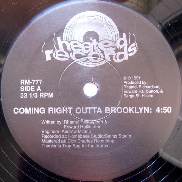 Rhamel – Coming Right Outta Brooklyn vinyl cover art