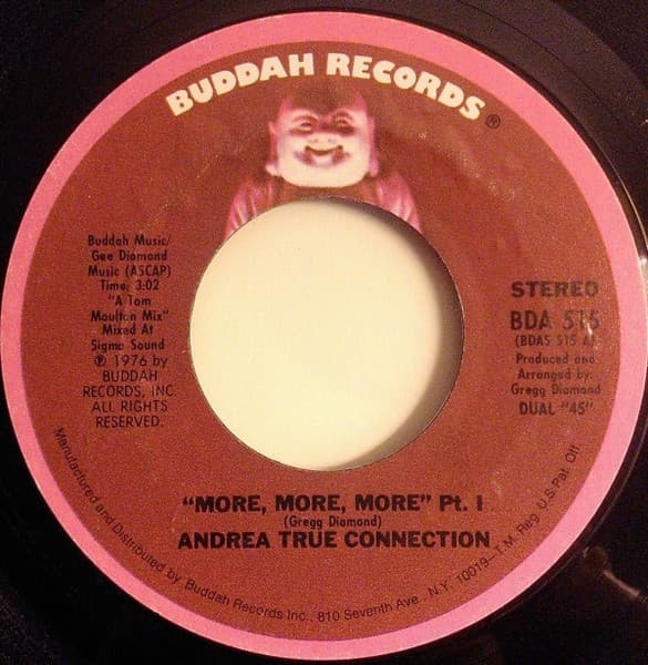 Andrea True Connection – More, More, More vinyl cover art