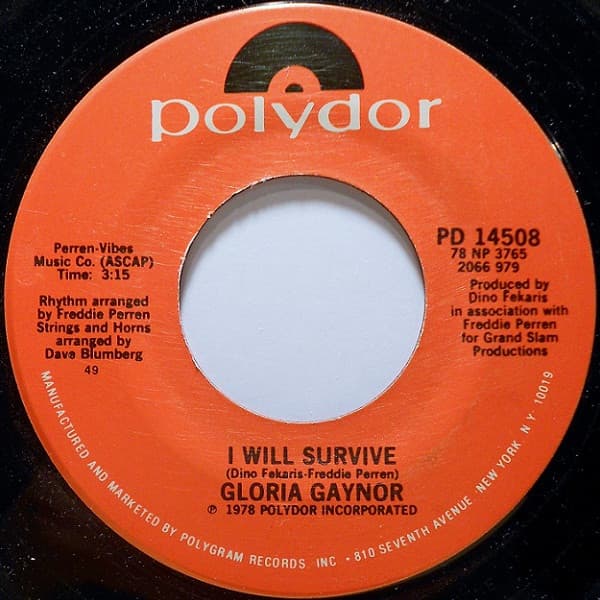 Gloria Gaynor – I Will Survive vinyl cover art