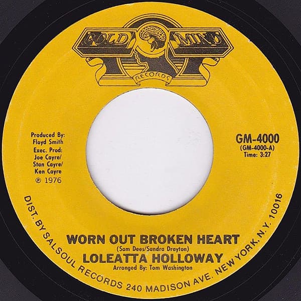 Loleatta Holloway – Worn Out Broken Heart vinyl cover art