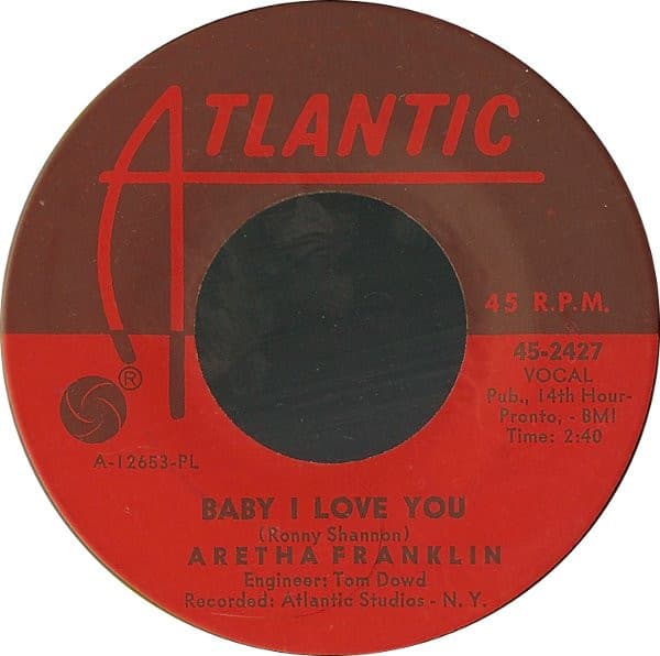 Aretha Franklin – Baby I Love You vinyl cover art