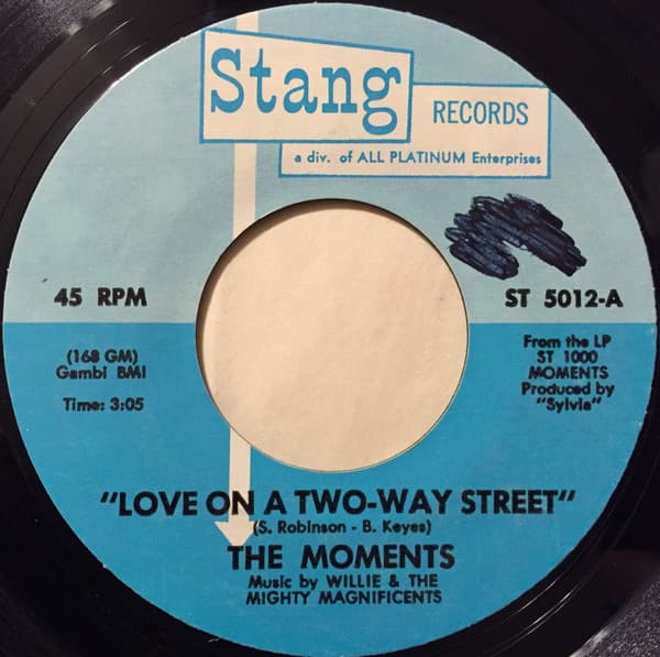 The Moments – Love On A Two-Way Street vinyl cover art