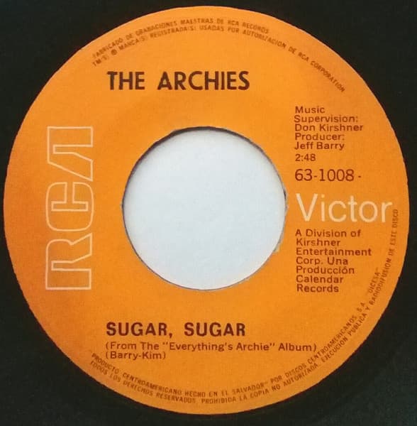 The Archies – Sugar, Sugar vinyl cover art