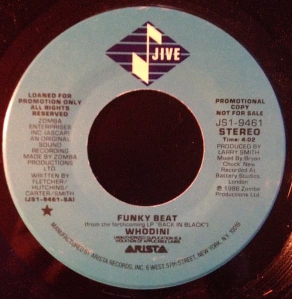 Whodini – Funky Beat vinyl cover art