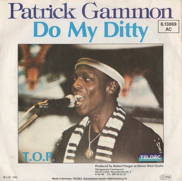 Patrick Gammon – Do My Ditty vinyl cover art