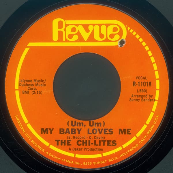 The Chi-Lites – (Um, Um) My Baby Loves Me vinyl cover art