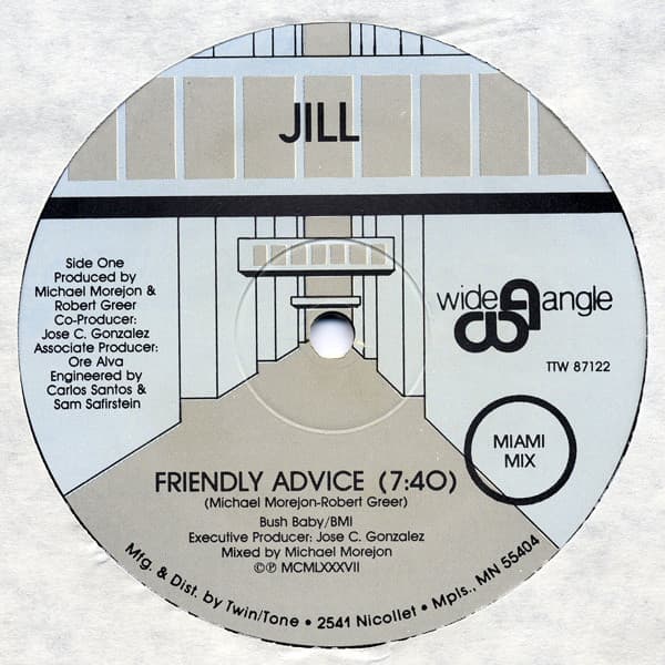 Jill – Freestyle - Friendly Advice vinyl cover art