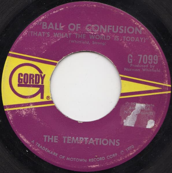 The Temptations – Ball Of Confusion (That'S What The World Is Today) vinyl cover art