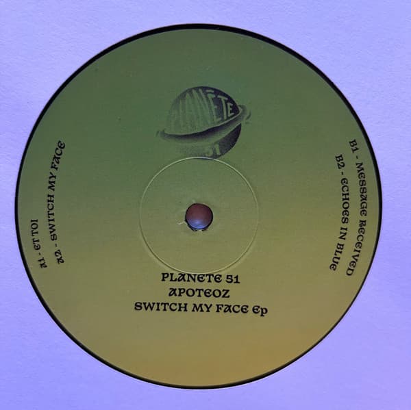Apoteoz – Tech House - Switch My Face vinyl cover art