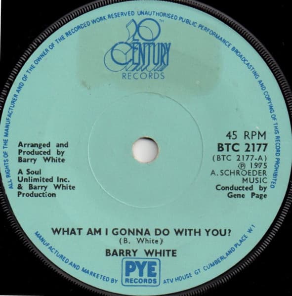Barry White – What Am I Gonna Do With You? vinyl cover art
