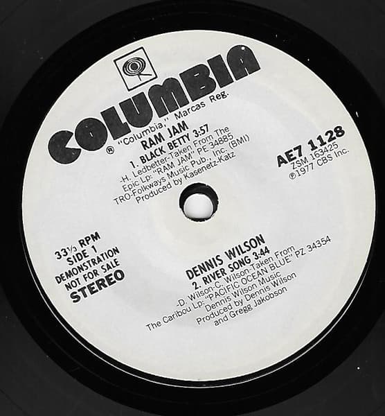 Ram Jam, Dennis Wilson (2), Joan Baez – River Song / Time Rag vinyl cover art