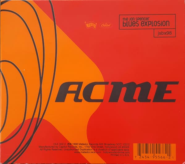 The Jon Spencer Blues Explosion – Acme vinyl cover art