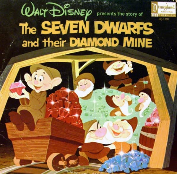 Robie Lester – The Story Of The Seven Dwarfs And Their Diamond Mine vinyl cover art