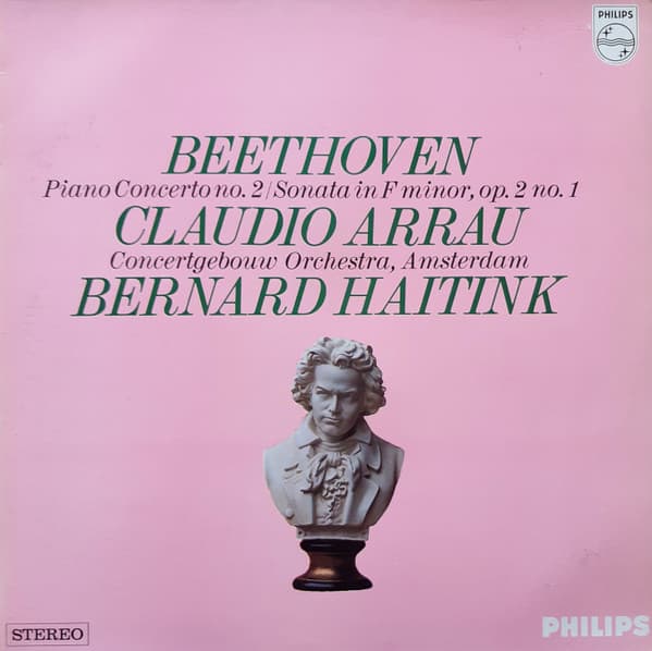 Ludwig Van Beethoven, Claudio Arrau, Concertgebouworkest, Bernard Haitink – Sonata In F Minor, Op. 2 No. 1 vinyl cover art