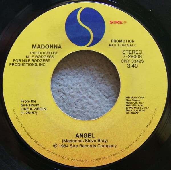 Madonna – Angel vinyl cover art