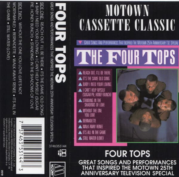 Four Tops – Great Songs And Performances That Inspired The Motown 25th Anniversary Television Special vinyl cover art