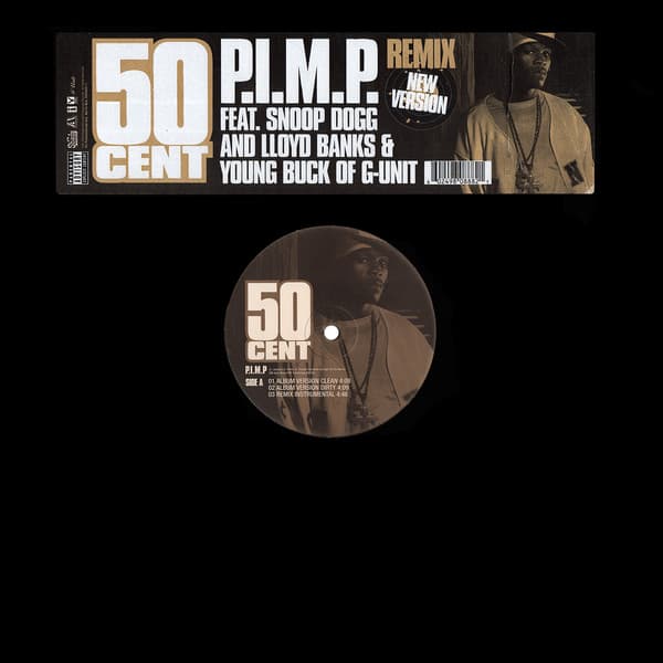 50 Cent – P.I.M.P. (Remix) vinyl cover art